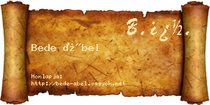 Bede Ábel névjegykártya