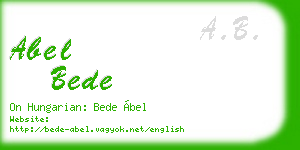abel bede business card